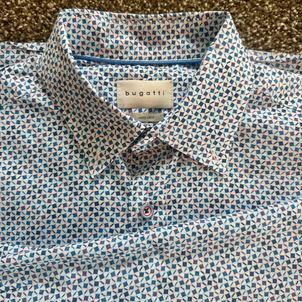 Men’s Bugatti long sleeved easy care shirt